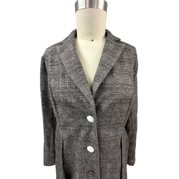 NEW Surroundings Sz L Herringbone Plaid Style 2DT10 Blazer 3 Button - Picture 3 of 9